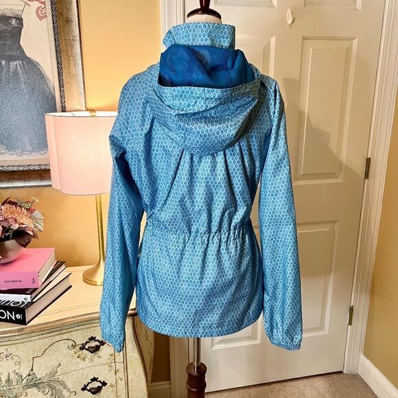 NWOT Women's Columbia Teal Printed Windbreaker Rain Jacket Size MEDIUM - Picture 3 of 4